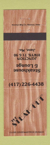 Matchbook Cover - The Steak Out Jane MO