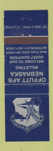 Matchbook Cover - Offutt Air Force Base Billeting NE WEAR