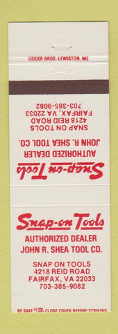 Matchbook Cover - Snap On Tools Fairfax VA John Shea