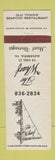 Matchbook Cover - The Wharf Seafood Restaurant Alexandria VA