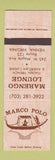 Matchbook Cover - Marengo Lounge Marco Polo Vienna VA restaurant