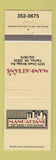Matchbook Cover - JP Manhattans Restaurant Fairfax VA WEAR