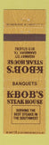 Matchbook Cover - K Bob's Steak House Granbury TX