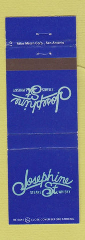Matchbook Cover - Josephine St Steaks New Braunfels San Antonio TX
