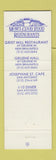 Matchbook Cover - Josephine St Steaks New Braunfels San Antonio TX
