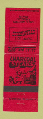 Matchbook Cover - Country Boys Steak House Amarillo TX