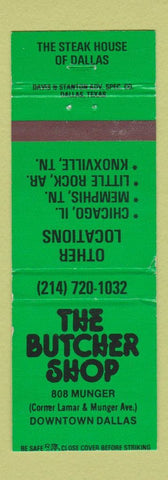 Matchbook Cover - The Butcher Shop Dallas TX #1