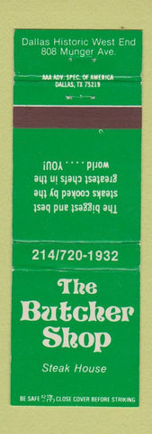 Matchbook Cover - The Butcher Shop Dallas TX #2