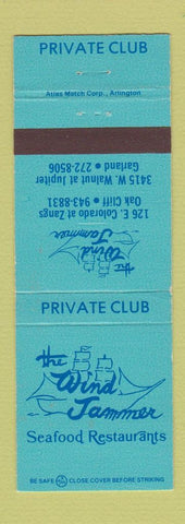 Matchbook Cover - Wind Jammer Dallas TX Seafood