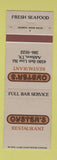 Matchbook Cover - Oyster's Restaurant Addison TX