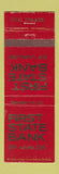 Matchbook Cover - First State Bank Uvalde TX WEAR