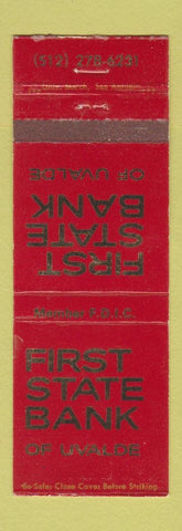 Matchbook Cover - First State Bank Uvalde TX WEAR