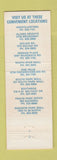 Matchbook Cover - First Federal Savings Loan San Antonio TX