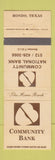 Matchbook Cover - Community Bank Hondo TX WEAR