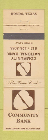 Matchbook Cover - Community Bank Hondo TX WEAR
