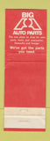 Matchbook Cover - Big A Auto Parts Irving TX WORN