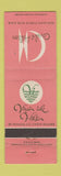 Matchbook Cover - Caribe Hilton St Thomas Virgin Islands San Juan Puerto Rico