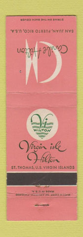 Matchbook Cover - Caribe Hilton St Thomas Virgin Islands San Juan Puerto Rico