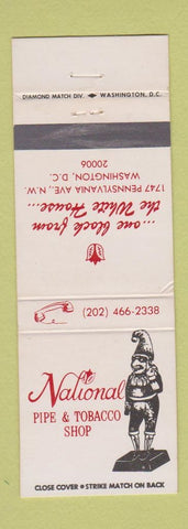 Matchbook Cover - National Pipe & Tobacco Shop Washington DC