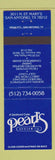 Matchbook Cover - Pearl's Oyster Company San Antonio TX