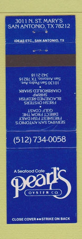 Matchbook Cover - Pearl's Oyster Company San Antonio TX