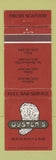 Matchbook Cover - Oyster's Restaurant Bar Addison Dallas Plano TX