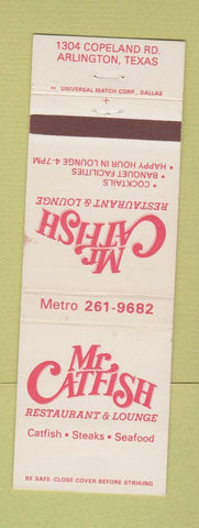 Matchbook Cover - Mr Catfish Restaurant Arlington TX