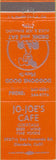 Matchbook Cover - Jo Joe's Cafe Glendale CA orange
