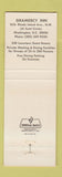 Matchbook Cover - Gramercy Inn Washington DC Devil's Fork
