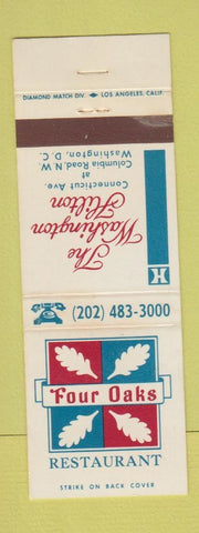 Matchbook Cover - Four Oaks Restaurant Washington DC