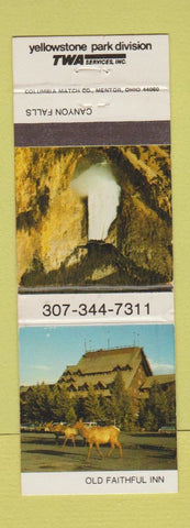 Matchbook Cover - Yellowstone Park Division TWA Services WY WEAR