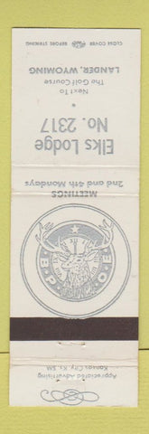 Matchbook Cover - Elks Lodge Lander WY