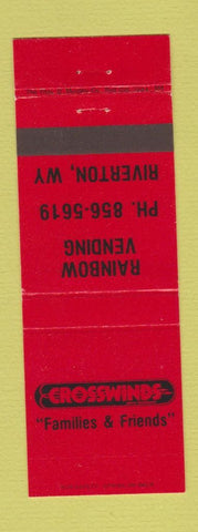 Matchbook Cover - Crosswinds Rainbow Vending Riverton WY RED