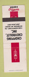 Matchbook Cover - Chopping Chevrolet Oldsmobile 1981 Riverton WY