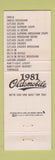 Matchbook Cover - Chopping Chevrolet Oldsmobile 1981 Riverton WY