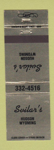 Matchbook Cover - Svilar's Hudson WY WEAR