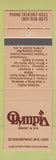 Matchbook Cover - Olympia Resort Spa Oconomowoc WI