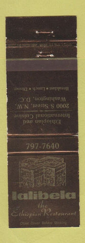 Matchbook Cover - Lalibela Ethiopian Restaurant Washington DC WEAR