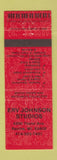 Matchbook Cover Erv Johnson Studios music Yamaha Hammond piano organs Racine WI