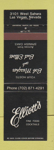 Matchbook Cover - Elliott's Restaurant Las Vegas NV