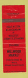 Matchbook Cover - Hillwood Market Nashville TN RED WEAR