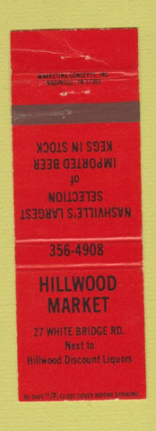Matchbook Cover - Hillwood Market Nashville TN RED WEAR