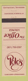 Matchbook Cover - Polo's Office Lounge Germantown TN