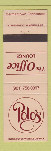 Matchbook Cover - Polo's Office Lounge Germantown TN