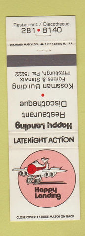 Matchbook Cover - Happy Landing Restaurant Disco Pittsburgh PA