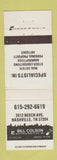 Matchbook Cover - Bill Colson Auction Real Estate Nashville TN