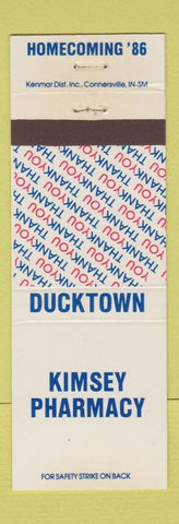Matchbook Cover - Kimsey Pharmacy Drug Ducktown TN 1986 WEAR
