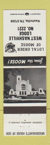 Matchbook Cover - Moose Club West Nashville TN