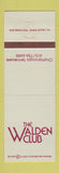 Matchbook Cover - Walden Club Chattanooga TN