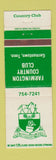 Matchbook Cover - Farmington Country Club Germantown TN